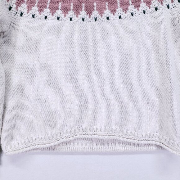 Madewell Cream Fair Isle Keaton Crew New Pullover Cozy Knit Sweater Size M - Picture 9 of 14